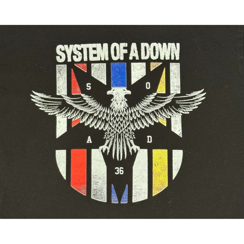 System‎ Of A Down Graphic Band Tee Black SOAD Shirt Size Large